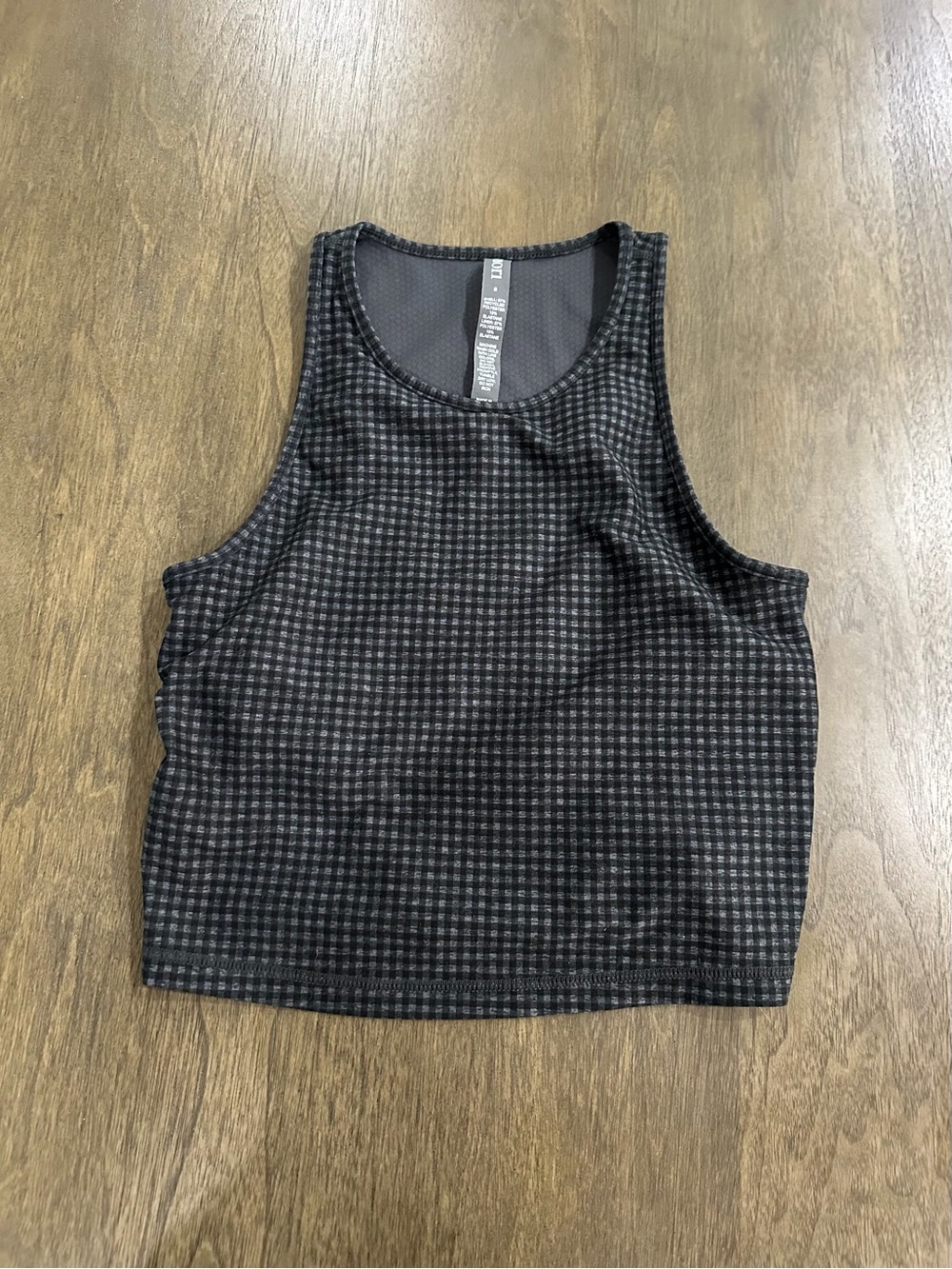 Vuori Women’s Checkered Workout Tank Black size Small